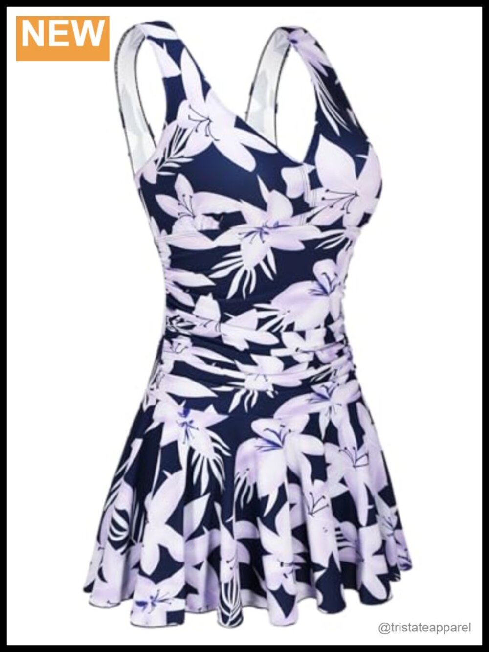 Plus Size Vintage One Piece Swimsuit Tummy Control Boy Shorts Retro Swimwear